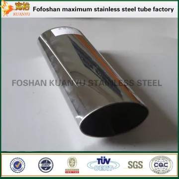 aisi304 polishing stainless steel elliptical tube for decoration