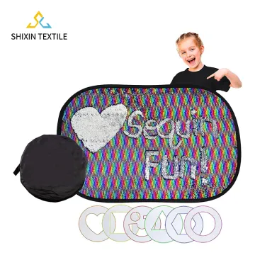 Reversible Flip Sequin Fabric Wall Panels for Early Learning and Sensory Play - Perfect for Toddlers and Kids