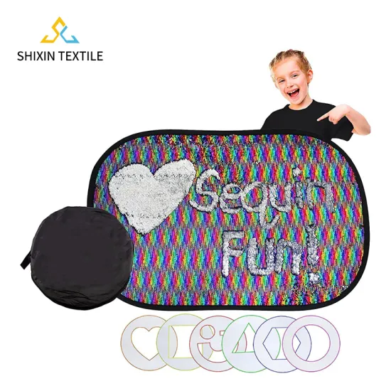 Reversible Flip Sequin Fabric Wall Panels for Early Learning and Sensory Play - Perfect for Toddlers and Kids