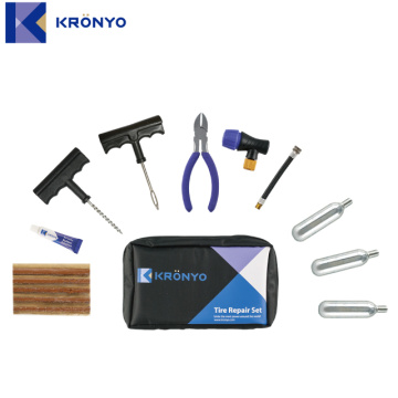 Tyre bursting for tire repair kit with CO2