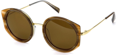 C3 Acetate Sunglasses Transparent Brown-Gold