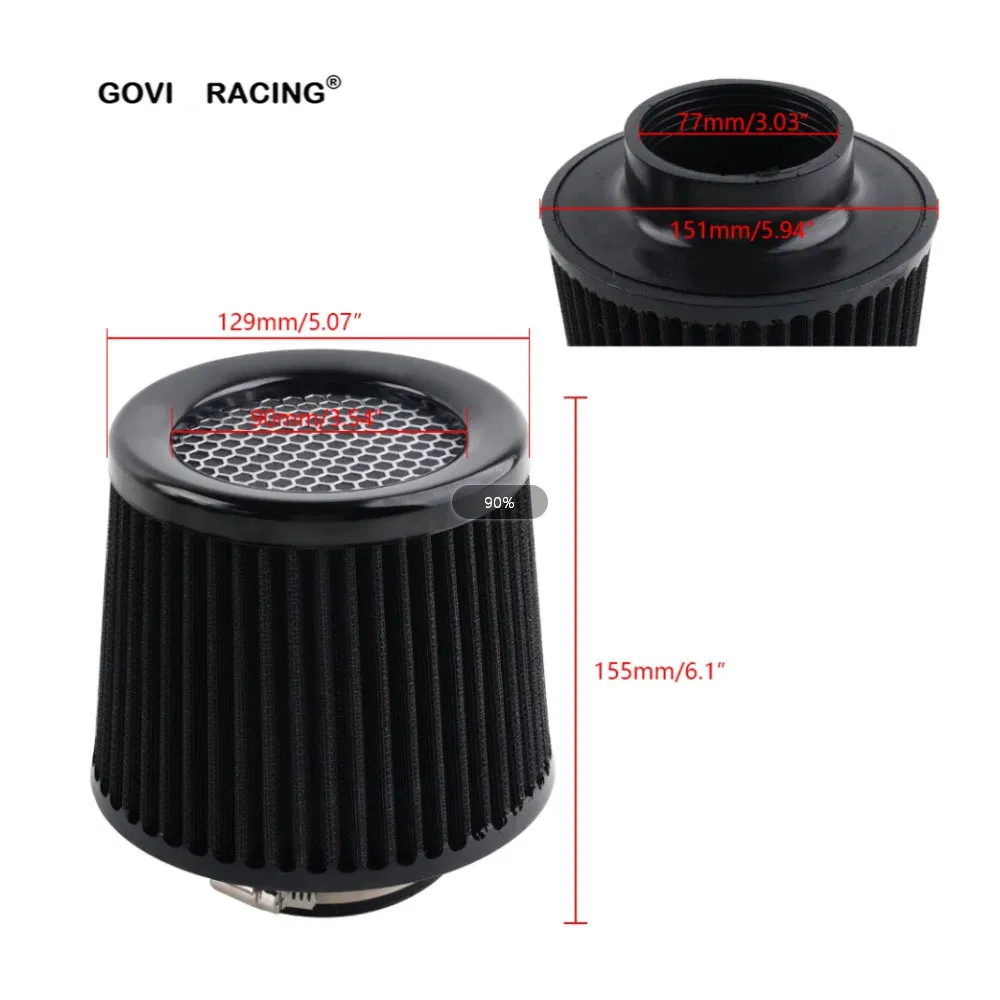 Nuovo Top 3in Auto Air Filter Cel Air Cleaner Peroformance Universal