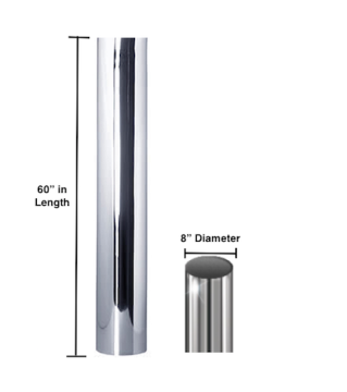 Aftermarket Chrome Flat Top Cut Stacks Stainless Steel