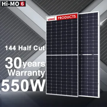 LONGI SOLAR Hi-Mo 6 550W High Efficiency Monocrystalline Solar Panels - Black