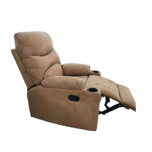 Single Fabric Recliner Sofa With Cupholder