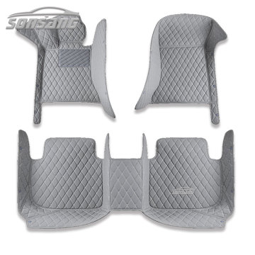 Custom 5D Diamond Gray Luxury Car Mats Full Set