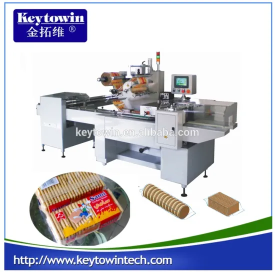 Biscuits on edge packaging machine