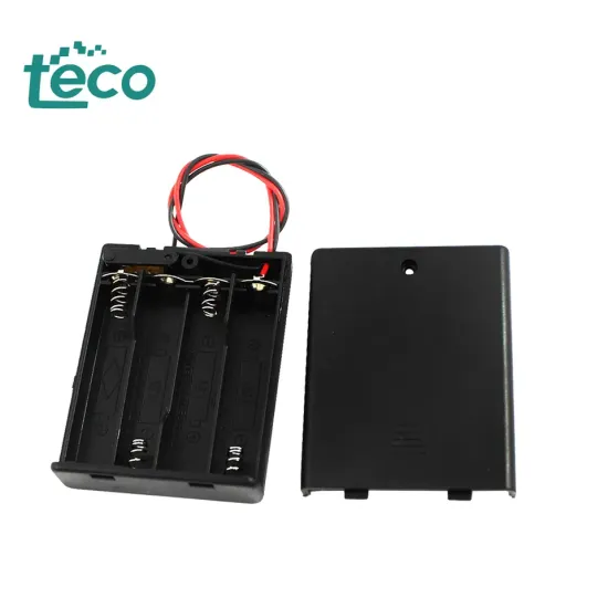 4 Pack AAA Battery Holder with Cover and Wire Leads for 6V Power Supply