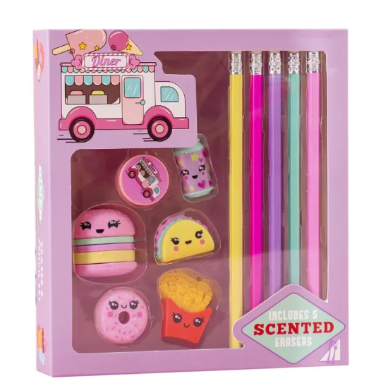High Quality Kawaii Dinosaur Mermaid Gift Set - Children's Pencils and Erasers Reward Stationery