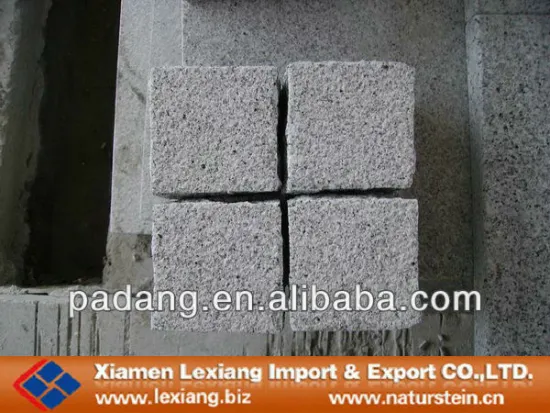 Bush hammered granite paving stone