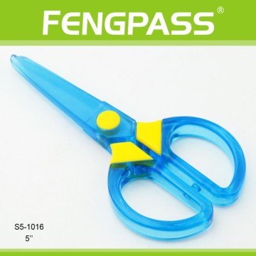 S5-1016 5 inches 2Cr13 Stainless Steel Blade With Colorful Plastic Handle Shape Cutting Scissors