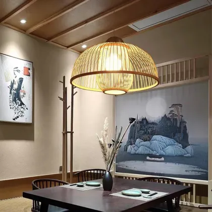 Bamboo Lantern Chandelier - Chinese Zen, Japanese Simple Style