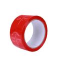 Red strong adhesive printed packing tape.