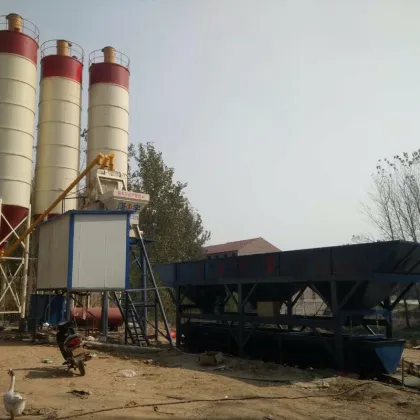 construction equipment cement concrete mixing station HZS50