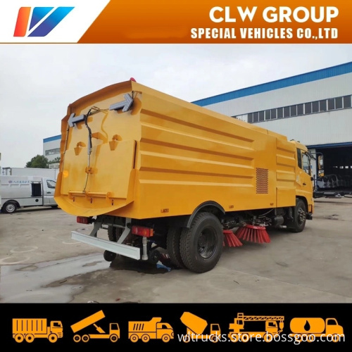Brand New Parking Lot Four Brush Broom Road Sweeper Dongfeng 12cbm street Sweeper vacuum Truck for Sale