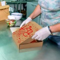 Cutie de ambalare pentru pizza albă de înaltă calitate imprimată personalizat