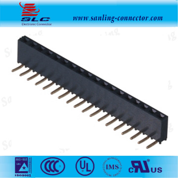 18P Single Row Right Angle 2.0mm Female header connector H=6.35 Height Tin plated Header