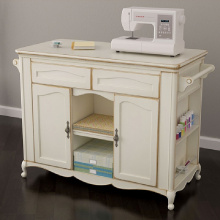 Multifunctional Sewing Machine Table with Shelf Cabinets