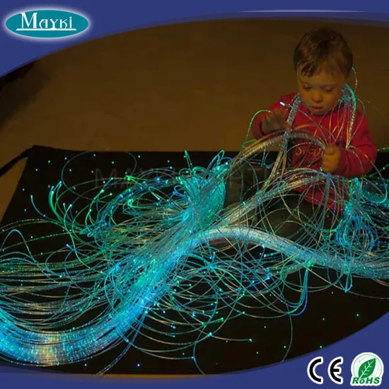 Relaxing fibre 16W RGB LED fiber optic light sensory systems with dimmable remote control