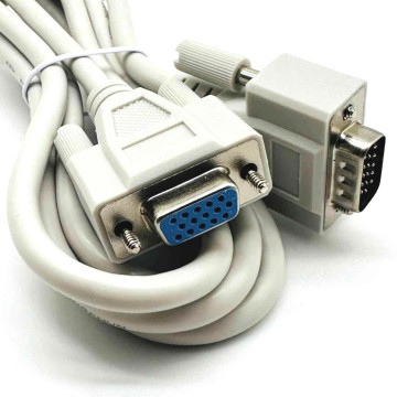 VGA 15P Kabel Data Pria ke Wanita
