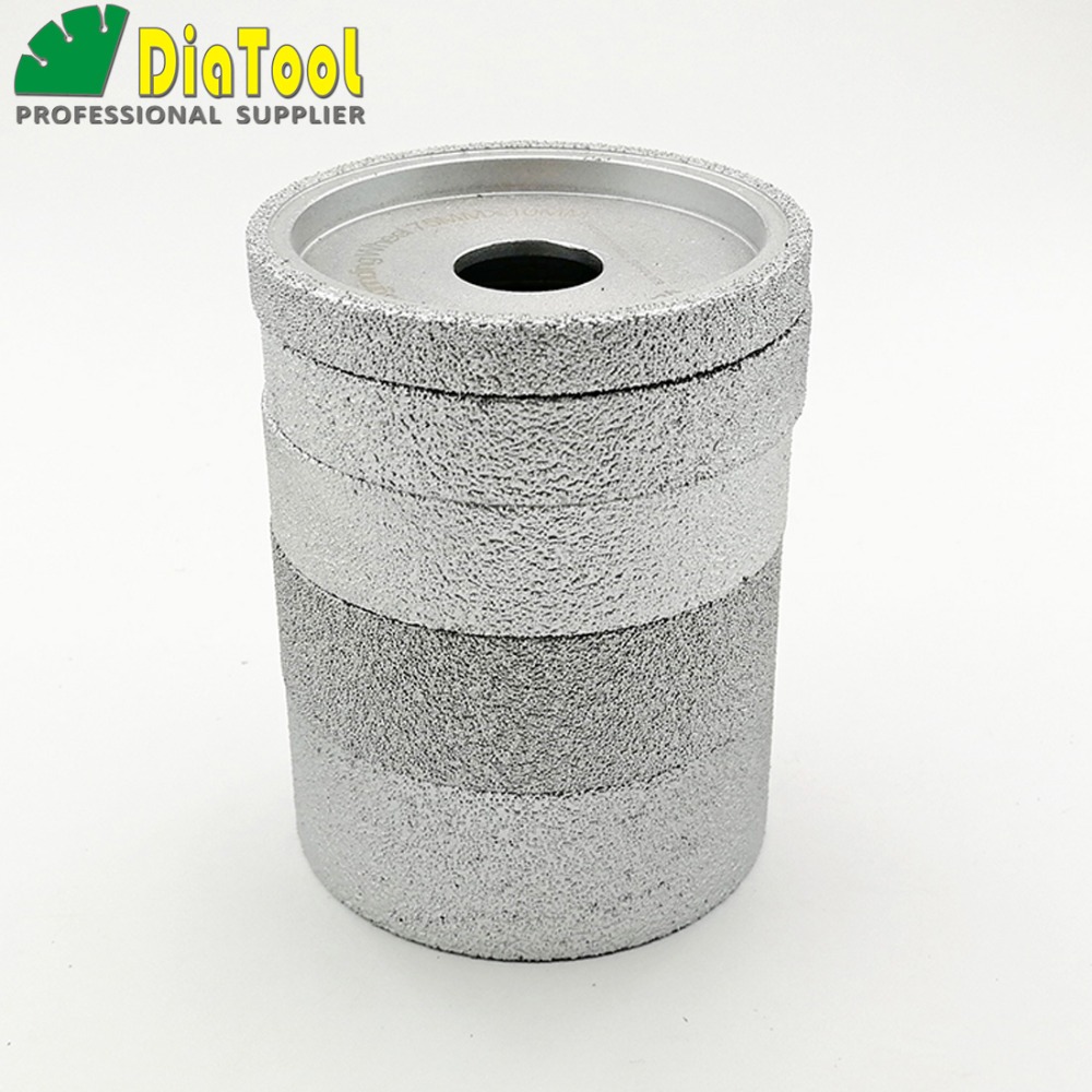 DIATOOL Dia 75mm Vacuum Brazed Diamond Grinding wheel Flat Sanding Disc on marble granite quartz ceramics artificial stone