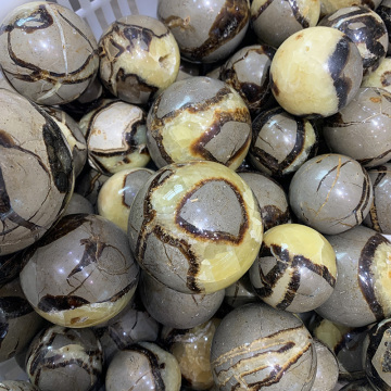Bulk Wholesale Natural Septarian Sphere Polished Healing Quartz Septarium Crystal Ball