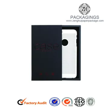 Customized hot stamping black phone case packaging
