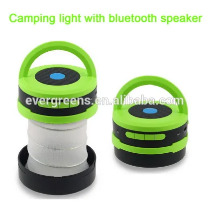 2016 NEW design rechargeable camp light with Broadcom 3.0 bluetooth speaker