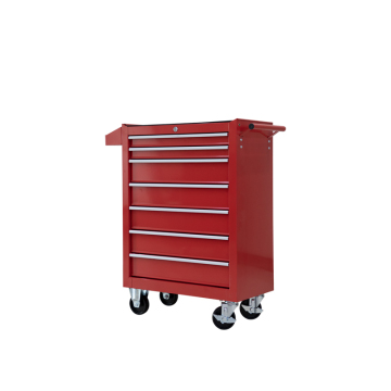 Red Mobile DIY Tool Chest with Seven Drawers