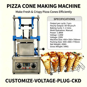 Pizzakegel productieapparatuur voor ijs- en fastfoodbedrijven