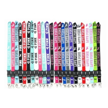 High Quality Custom Polyester Pink Neck Lanyards for iPhones and Samsungs