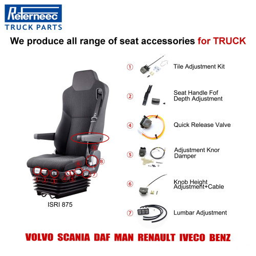 REFERNEEC Truck Seat Control Buttons 93161729 93162159 For IVECO Truck ISRI 6800