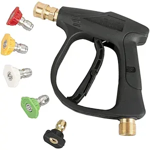 High Pressure Washer Gun with 5 Color Nozzles and M22 Connector