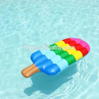 colored ice cream inflatable floating row,ice cream air mattress,ice cream floating mat