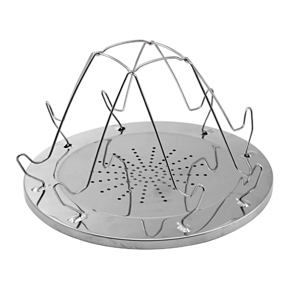 Estante tostador de campamento de acero inoxidable plegable portátil