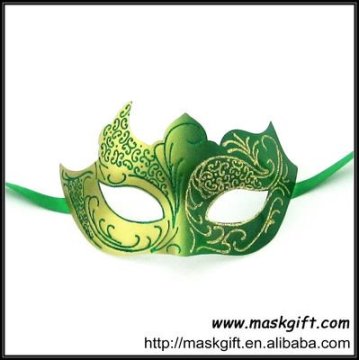 2012 Hot Design High Quality Green and Silver Plastic Masquerade Party Mask, Wedding Mask For Elegant Lady