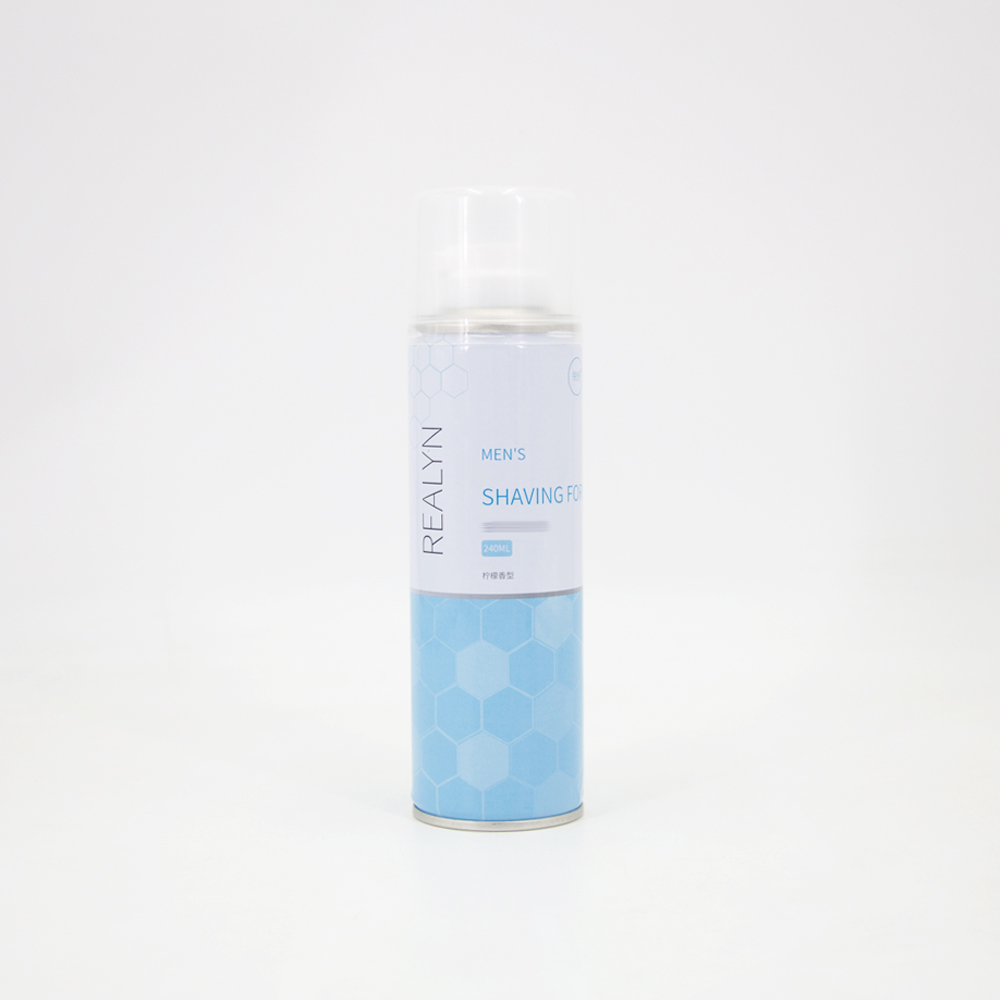 Spray shaving foam aerosol can