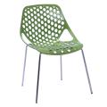 Modern plastic dining chairs with pattern back