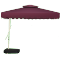 Сметный патио -консольный зонтик и взвешенная базовая подставка