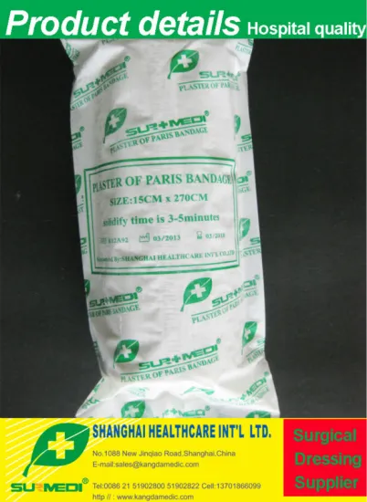15cmx2.7m plaster of paris bandage and Orthopaedic bandages