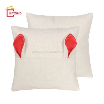2021 Trendy Custom Drukte linnen kussenboeien: Fun Rabbit Ears Design met zak - Perfect Home Decor Accessoire
