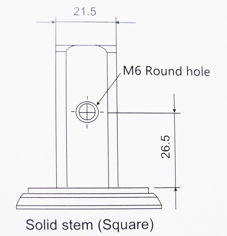 Medical Caster Wheel Solid Stem Dimension