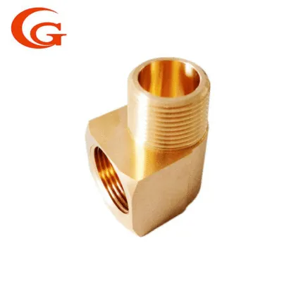 Solid Barstock Dual Thread Brass Street Elbow