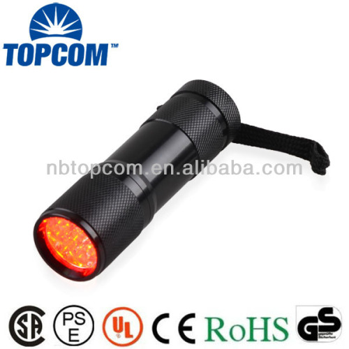 Detection special-purpose 9 led red light flashlight