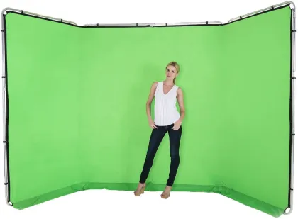 Lastolite LL LB7622 Green Chroma Key Background Cover with Frame, 6m