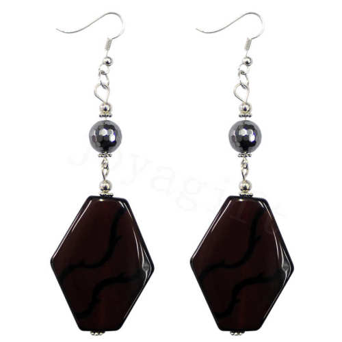 Natural Gemstone Agate Earring