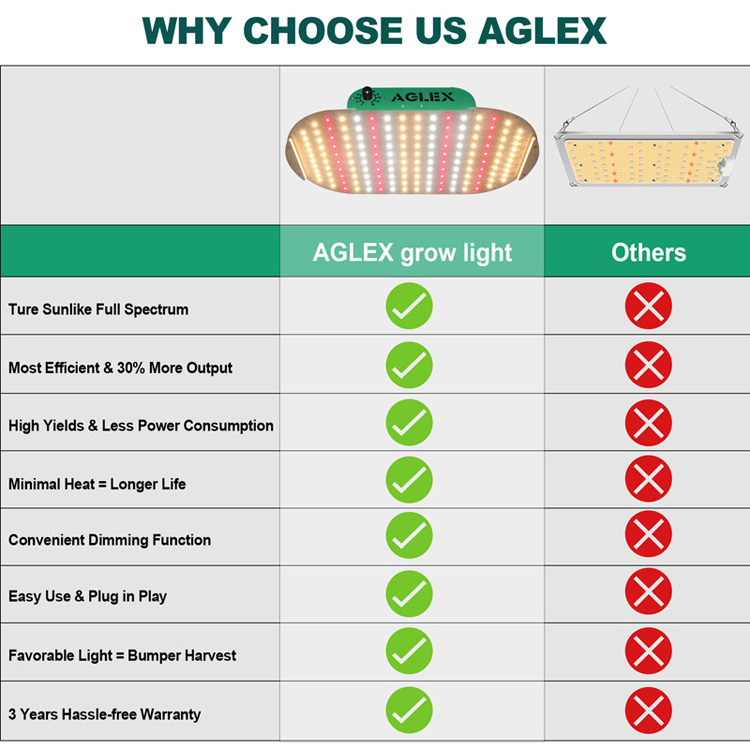 ความร้อนต่ำกว่า 1000 วัตต์เต็มสเปกตรัม LED เติบโตแสง