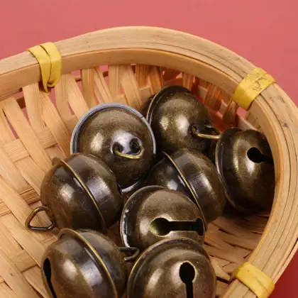 Colored Christmas Bells Hanging Copper Bells Decor