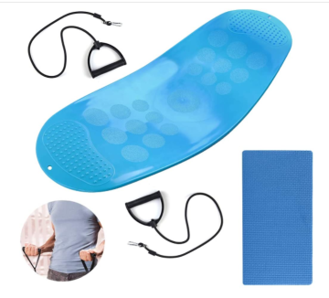 Yoga Balance Board with Resistance Band: Enhancing Stability and Twist Exercises for Core Strength