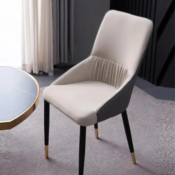 Colorful Dining Room Chairs: Cheap Factory Price Leather Dining Chairs with Metal Legs